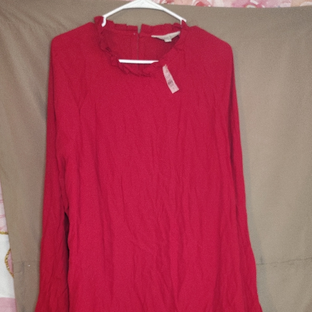 LOFT Vibrant Red Blouse